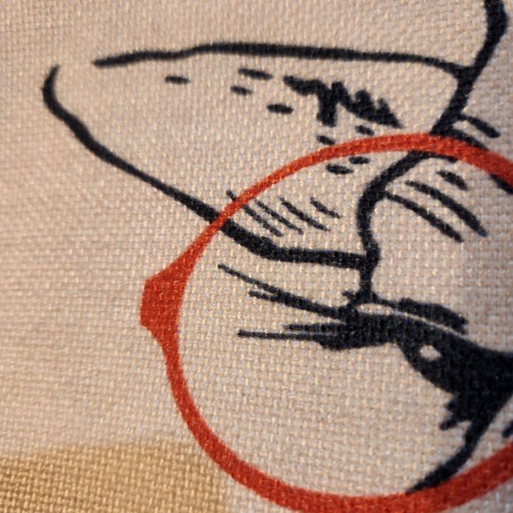 Giraffe With Bow Tie & Glasses Pillow Cover Hidden Zipper Linen - Picture 5 of 7